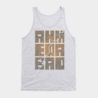 Ahmedabad, Gujarat, India City Map Typography - Bauhaus Tank Top